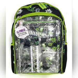Brand NEW! Kids Dinosaur Printed 11 Piece Backpack For Everyday Use/School/Gifts
